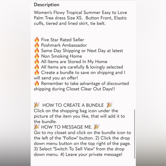 Z Supply Women’s easy to love palm tree dress size xsmall new with tags - Picture 16 of 16